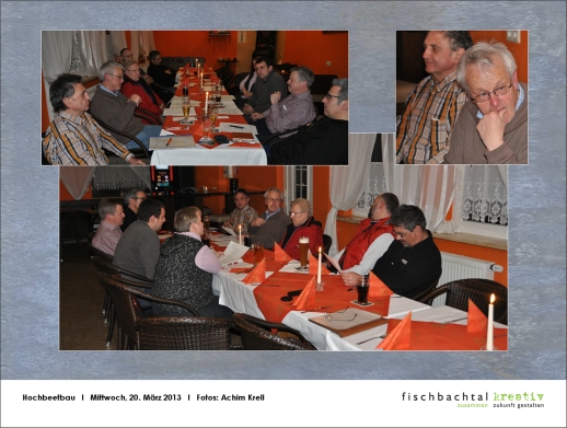 Erstes Treffen zum Hochbeetbau bei Fischbachtal kreativ am 20.03.2013 Erstes Treffen zum Hochbeetbau bei Fischbachtal kreativ am 20.03.2013